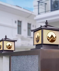 Đèn trụ cổng năng lượng mặt trời 30cm (TDL-TCNL01) Thành Đạt Led