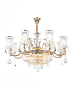 Đèn trang trí thả thân đồng pha lê K9 cao cấp 6651T8 Thành Đạt